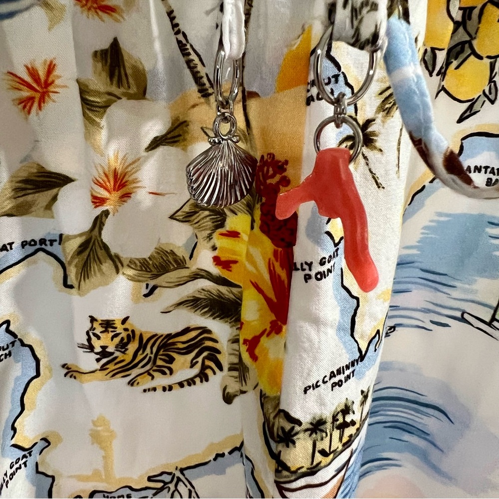 Seafolly Australia Coast To Coast Resort Beachy Tropical Design Top Short Set L - Picture 4 of 9